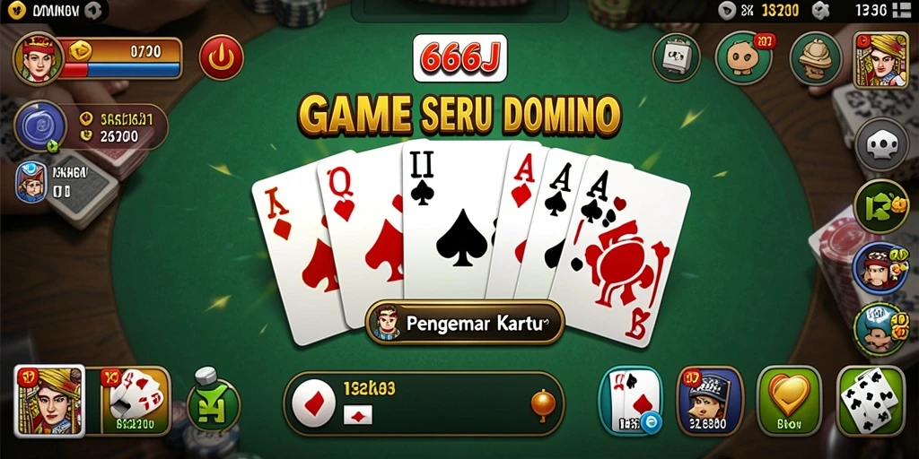 Screenshot gameplay menunjukkan serunya bermain Domino di 666J.
