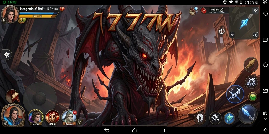 Screenshot utama 7777W menampilkan suasana gameplay yang mencekam.
