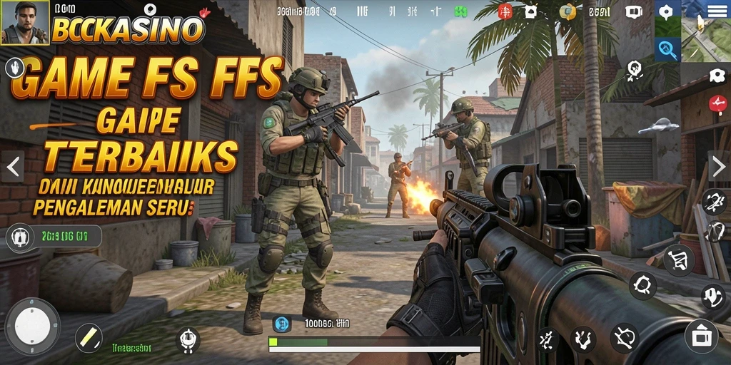Screenshot BCKASINO menampilkan aksi menegangkan dalam gameplay FPS.