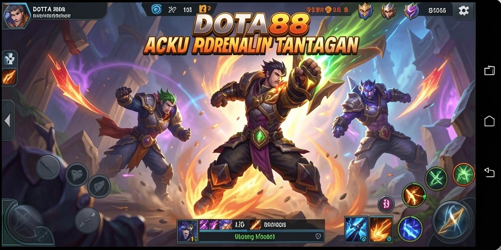 Tampilan gameplay DOTA88 dengan aksi yang penuh energi.