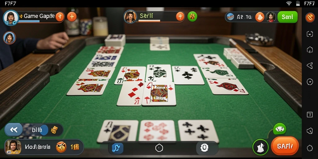 Screenshot gameplay Gaple yang menegangkan dan penuh strategi.