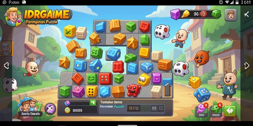 Tampilan gameplay Puzzle yang menarik dan penuh warna.