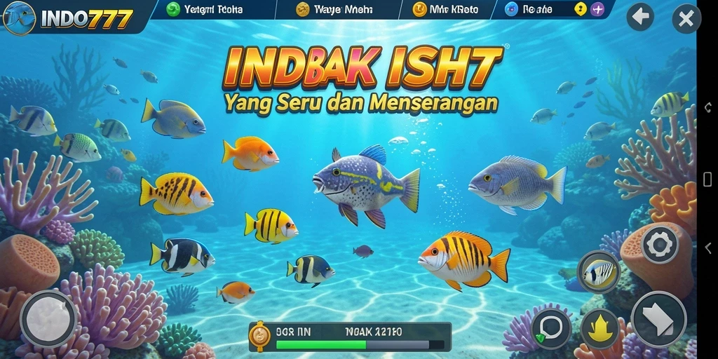 Tampilan gameplay menarik pada INDO777 saat menangkap ikan.