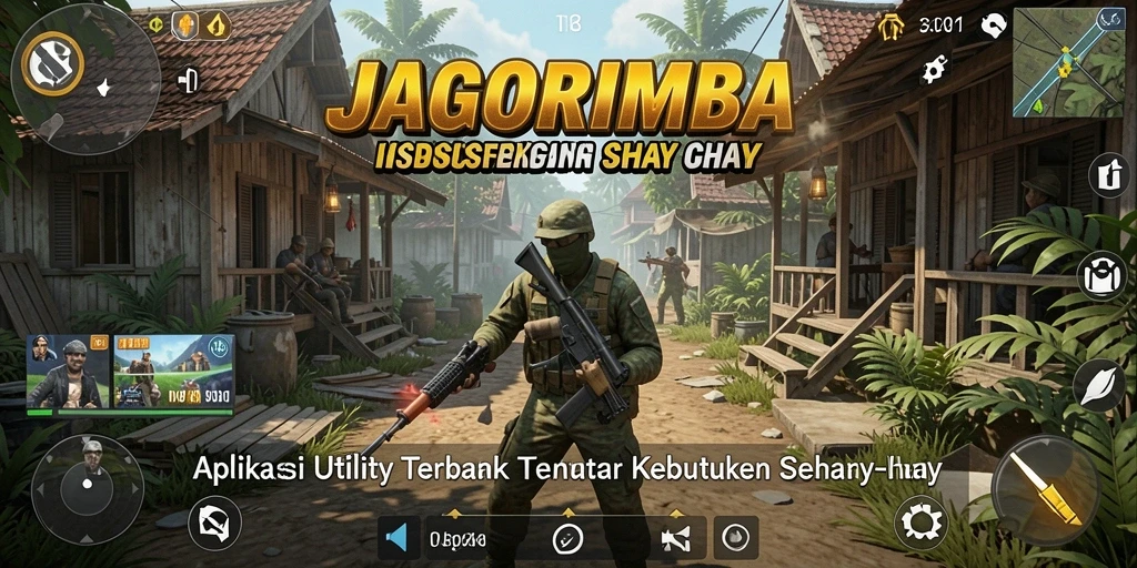 Tampilan utama aplikasi JAGORIMBA yang menunjukkan fitur utility.
