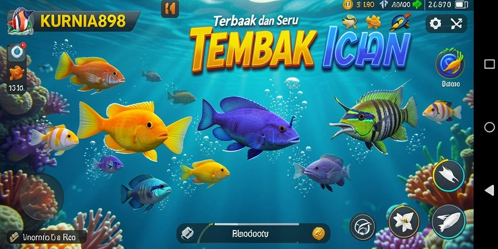 Gameplay seru dalam KURNIA898 saat memburu ikan.