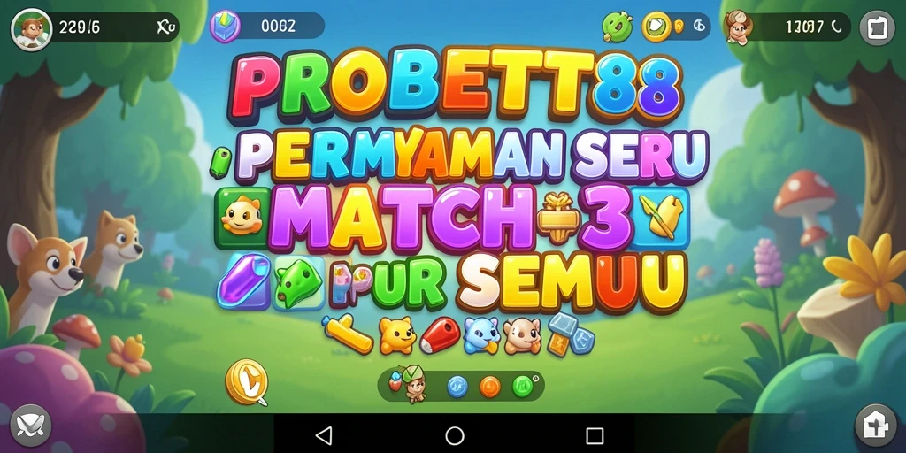 Gameplay seru PROBET88 dengan level menantang dalam Match-3.