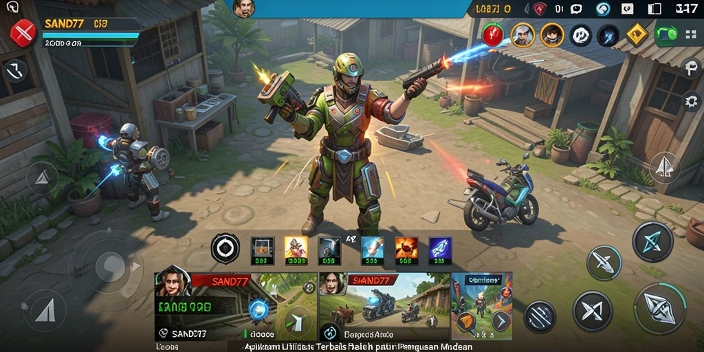 Screenshot SAND77 menunjukkan fitur canggih dalam aplikasi Utility.