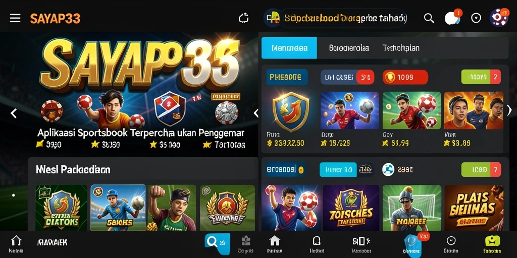 Tangkapan layar utama SAYAP33 menampilkan pengalaman taruhan olahraga yang menarik dan interaktif.