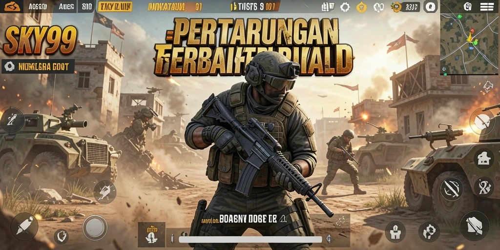 Screenshot action seru dalam pertempuran Battlefield Royale di SKY99.