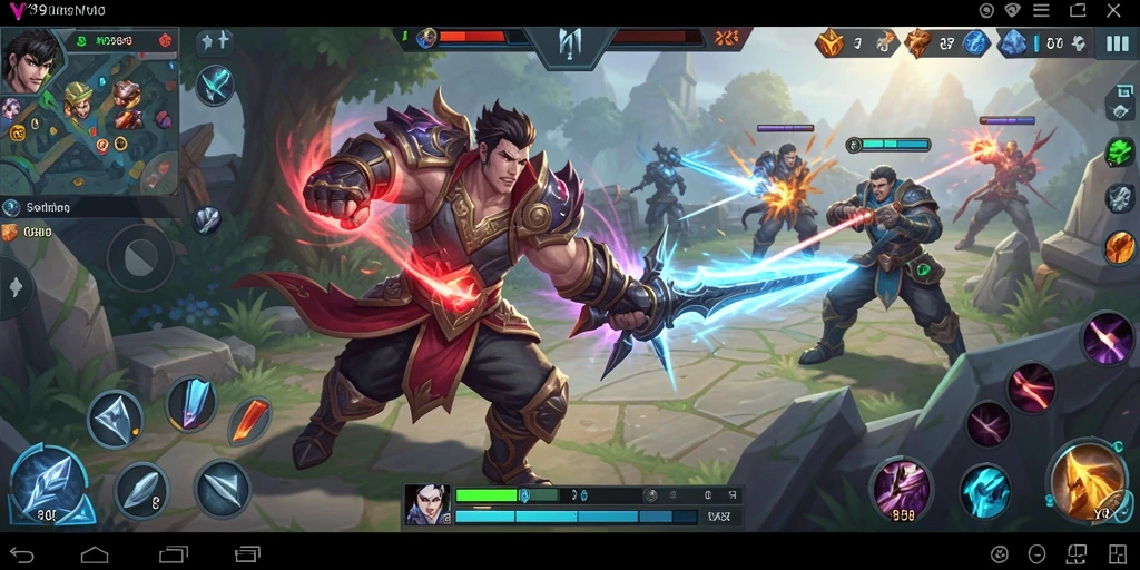 Tampilan seru gameplay Y89 dalam aksi MOBA yang mendebarkan.